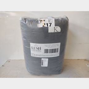 LUSCIOUS LIVING - DUVET COMFORTER - QUILTED COVER SET - 2 PILLOW CASES - - CHARCOAL GREY - KING -