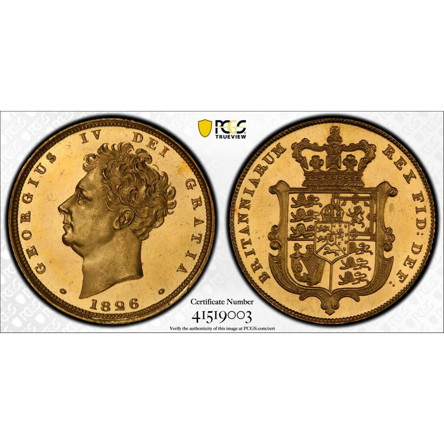 United Kingdom George IV 1826 Gold Sovereign Proof PCGS PR64 CAM | The ...