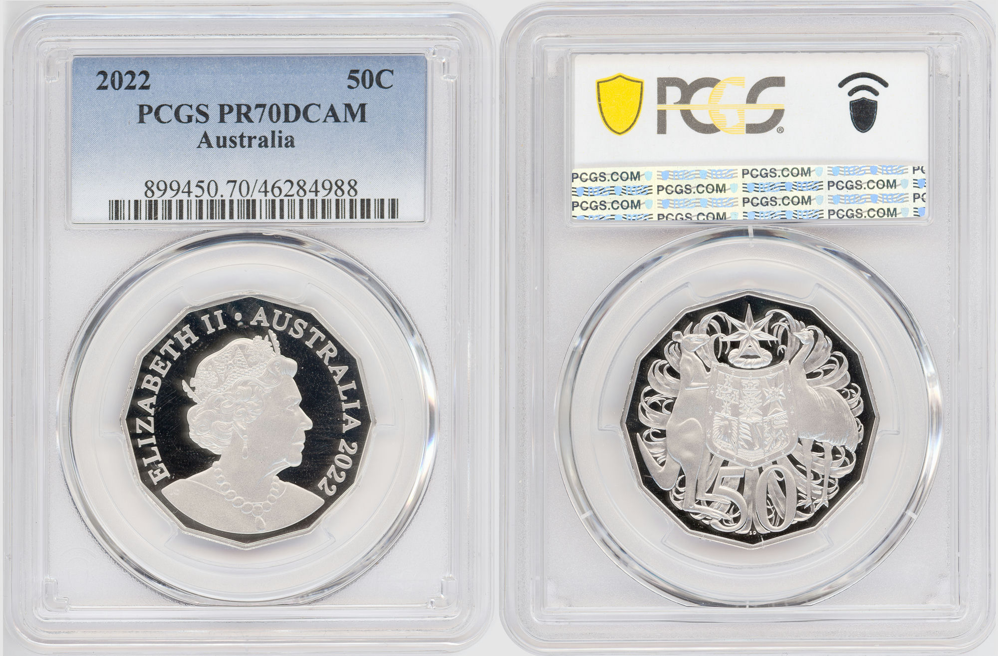 Fifty Cent, 2022, PCGS PR70DCAM