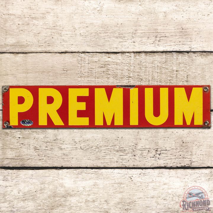 Deep Rock Premium SS Porcelain Gas Pump Plate Sign
