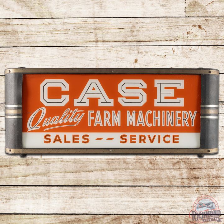 Case Quality Farm Machinery Sales & Service Lighted Advertising Sign