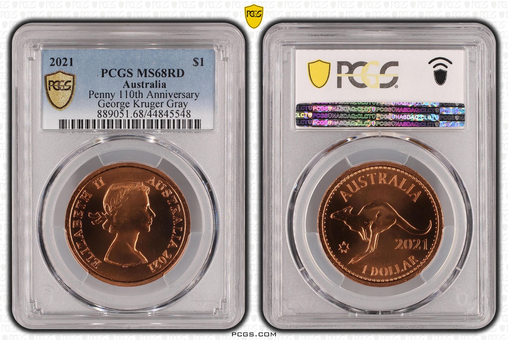 Penny 110th Anniversary, One Dollar, 2021, PCGS MS68RD