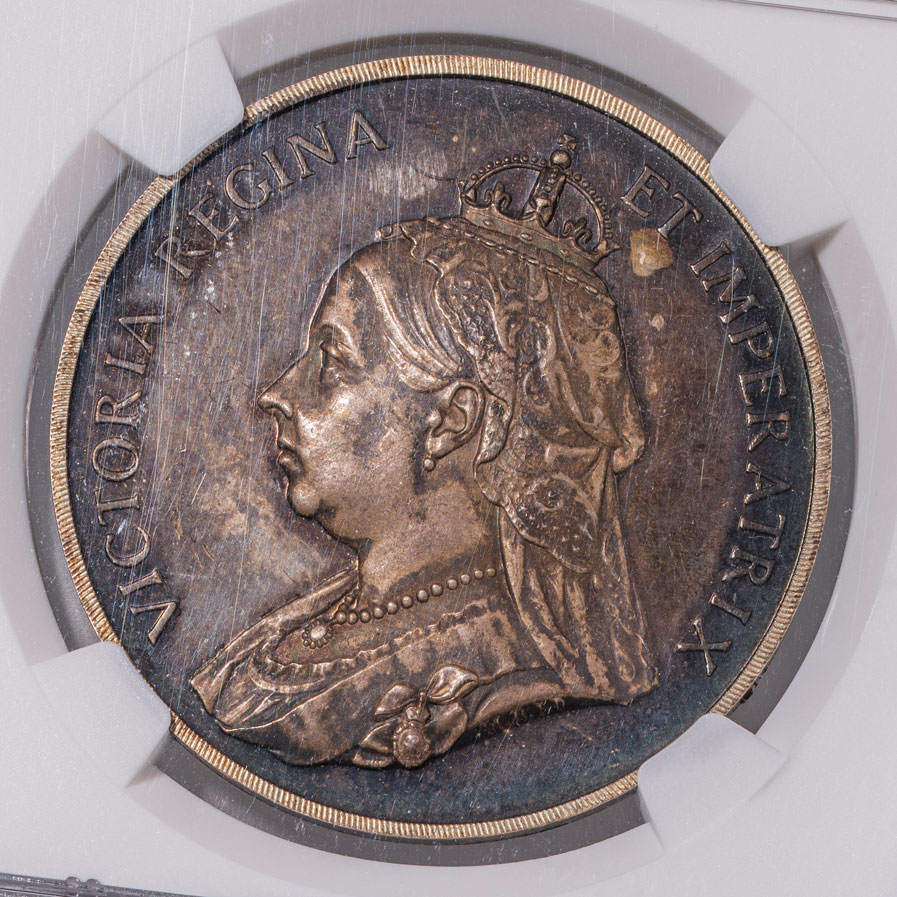 英国-Great Britain. NGC MS63. 極美/未. AU. ヴィクトリア女王即位60