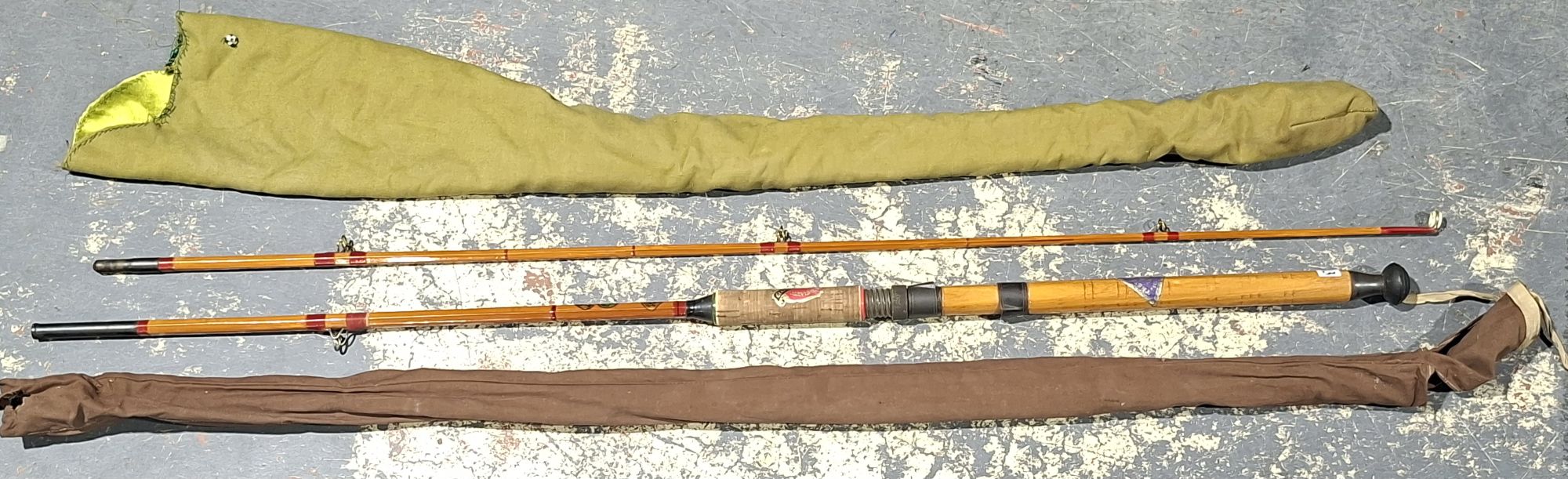 Early Jarvis Walker Split Cane Fishing Rod