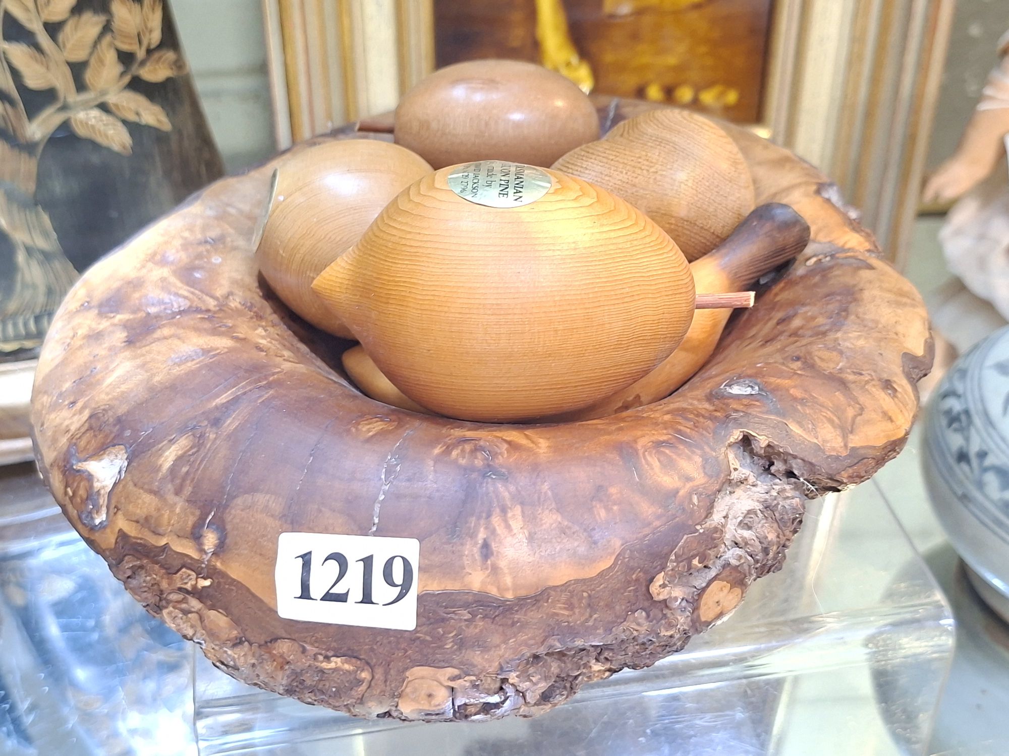 Tasmanian Myrtle Burl Bowl And Print