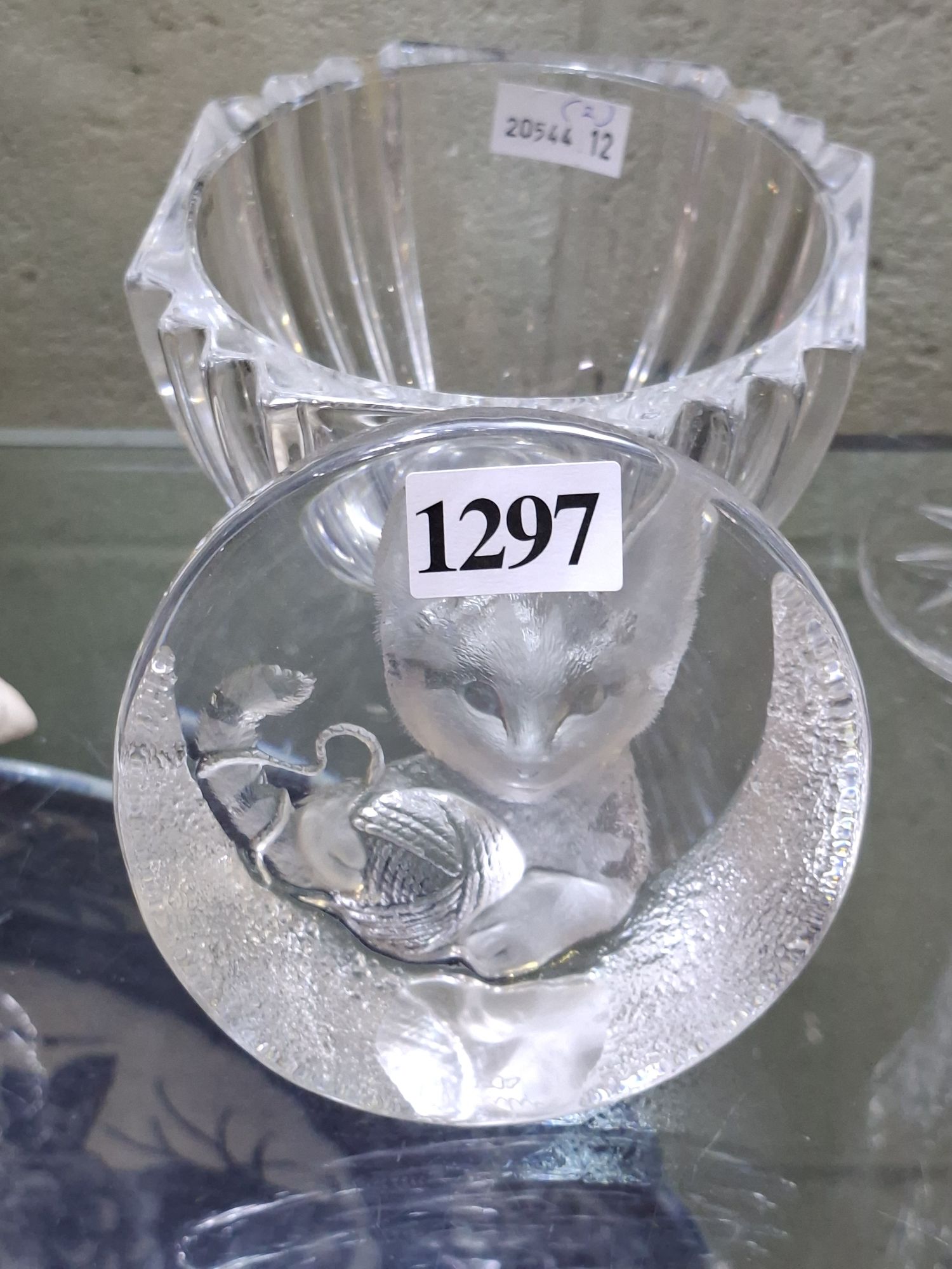 1297 · KOSTA BODA ART GLASS AND VASE