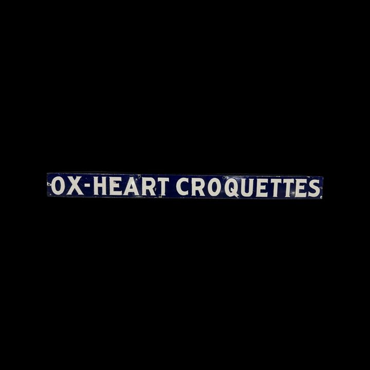 Ox Heart Croquettes Porcelain Sign