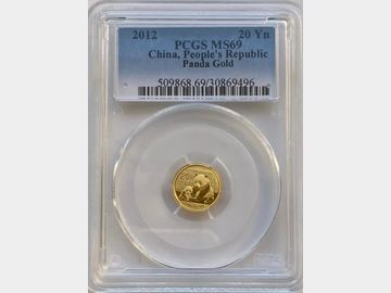 2012 CHINESE 1/20th GOLD PANDA MS69