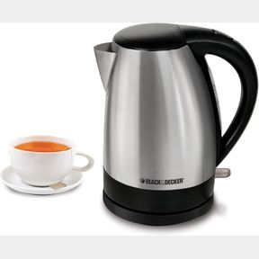 BLACK+DECKER ELECTRIC KETTLE, BRUSHED STAINLESS STEEL TEA KETTLE, KE1518SD, SILVER