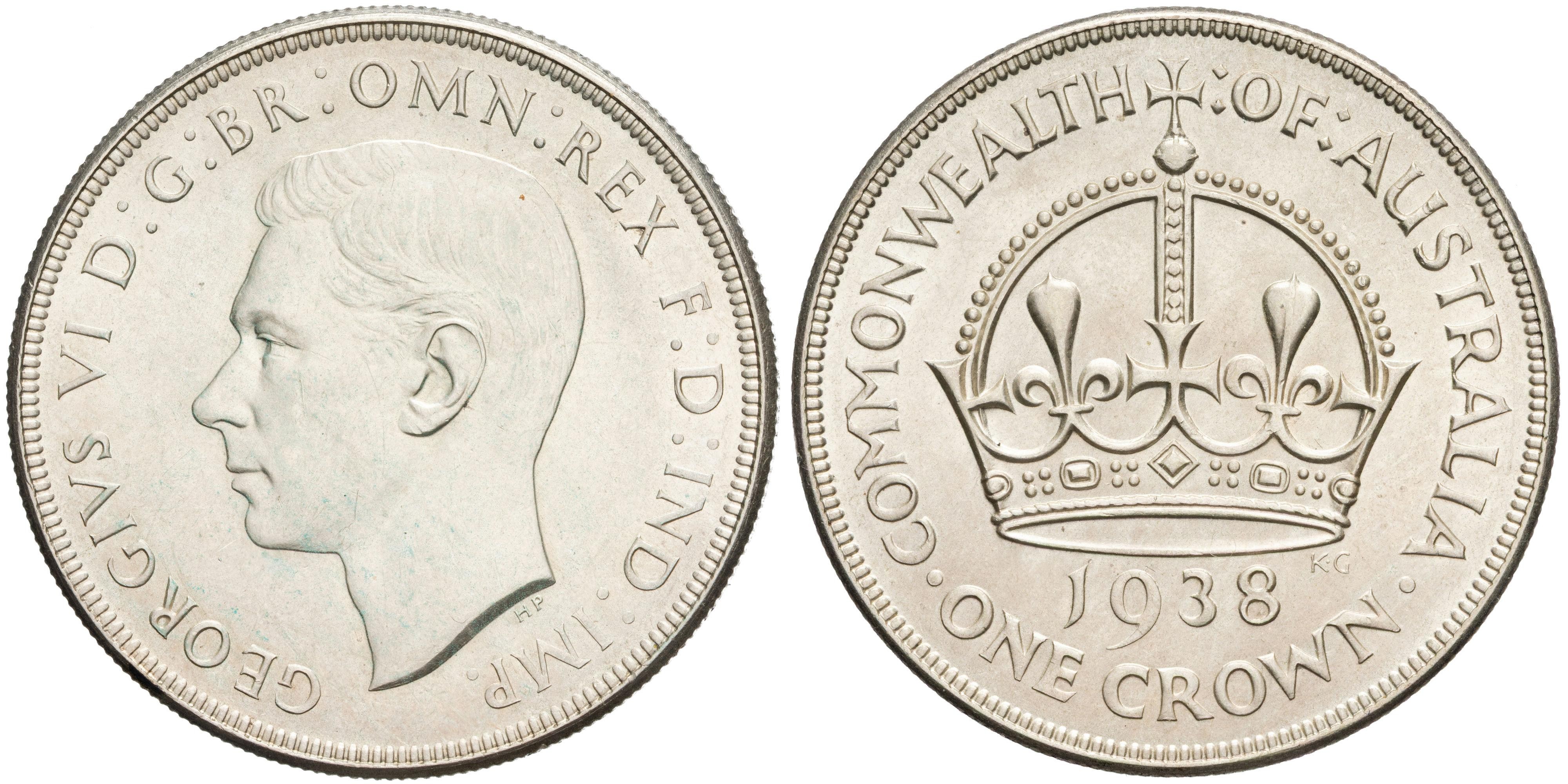 George VI, Crown, 1938, gEF - aUNC