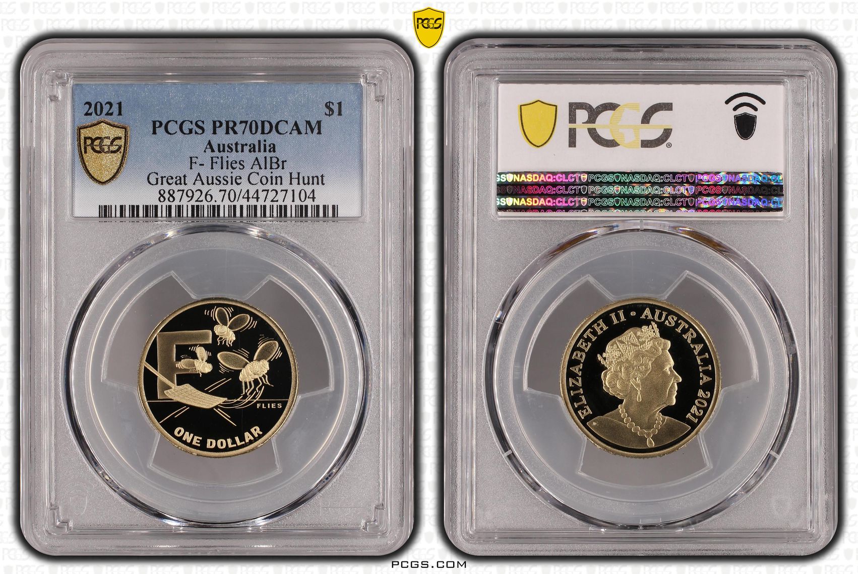 F- Flies AlBr, One Dollar, 2021, PCGS PR70DCAM