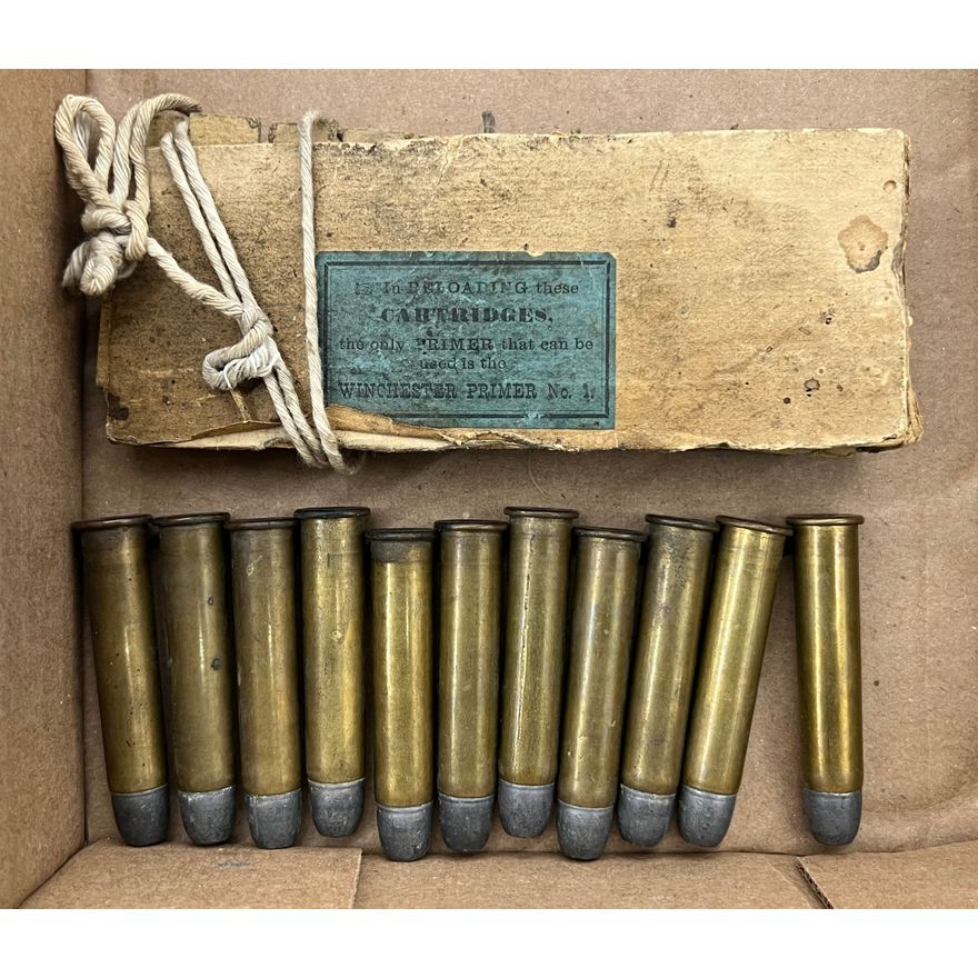 11pc Antique Winchester 45-70 Ammunition with Box