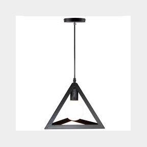 Metal Pyramid Pendant Light - Black-51457/1167 B1(S1)
