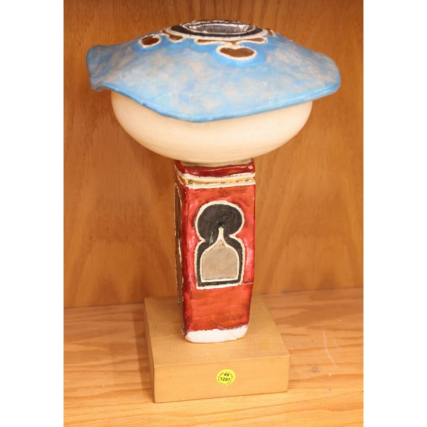 Ken Hendry ''Haunted Vase'' Studio Pottery Sculpture 14''