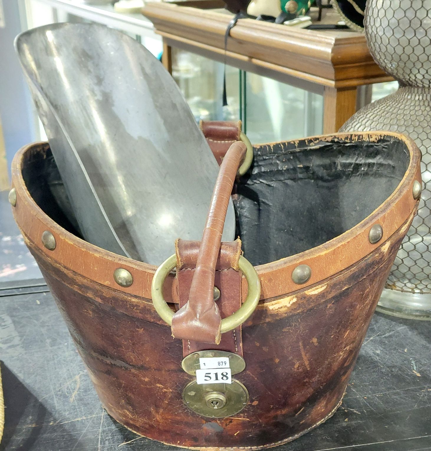 Vintage Leather Hat Box
