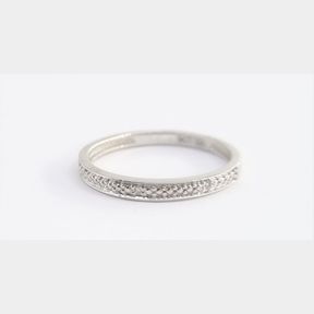 PERFECT WHITE GOLD ETERNITY BANDS WITH 3 DIAMONDS 0.01CT COLOUR KL CLARITY SI - 50692/299