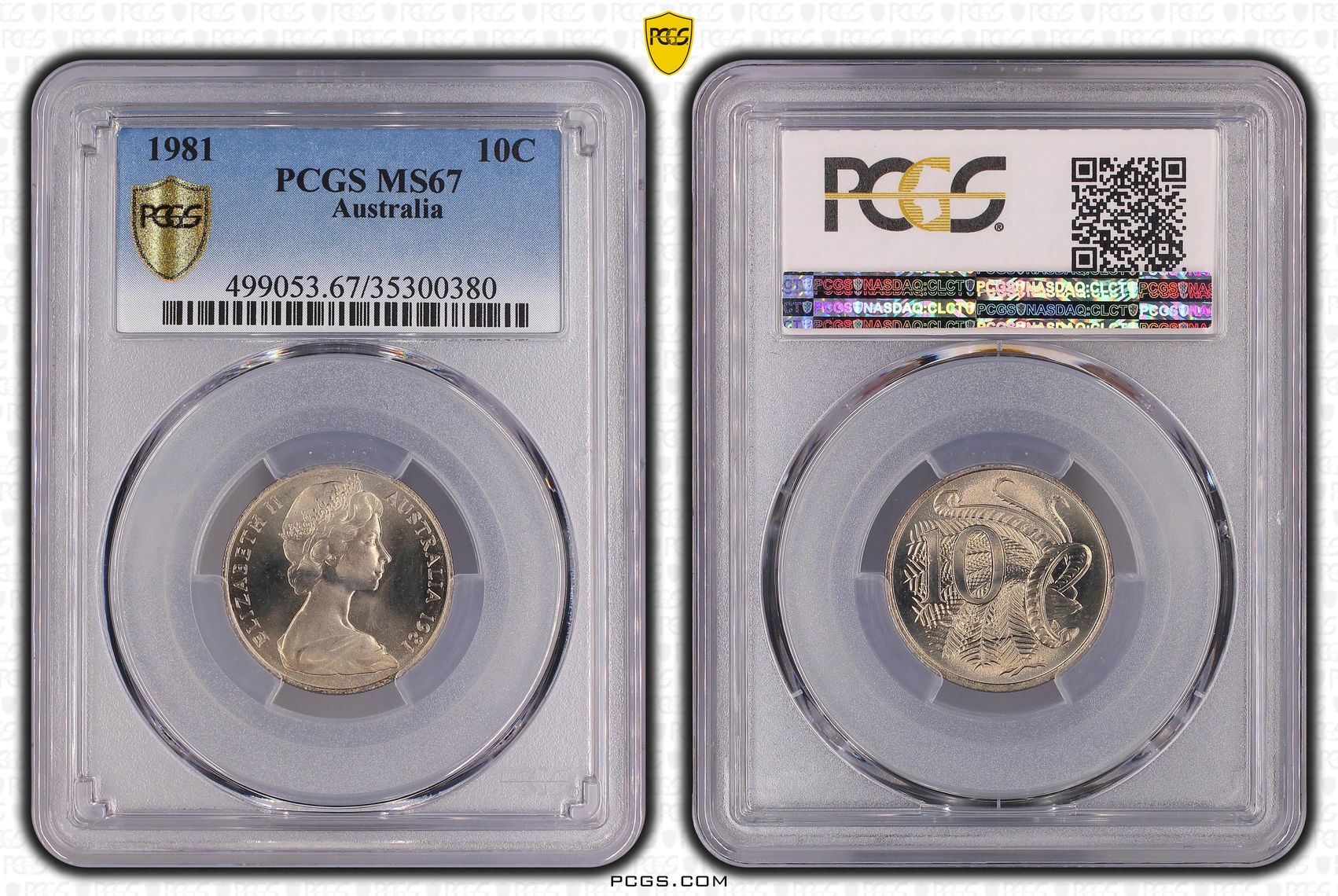 Ten Cent, 1981, PCGS MS67