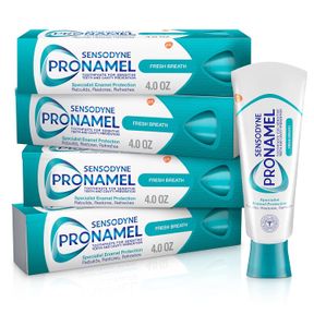 SENSODYNE PRONAMEL FRESH BREATH ENAMEL TOOTHPASTE FOR SENSITIVE TEETH AND CAVITY PROTECTION, FRESH WAVE - 4 OZ (1 PACK)