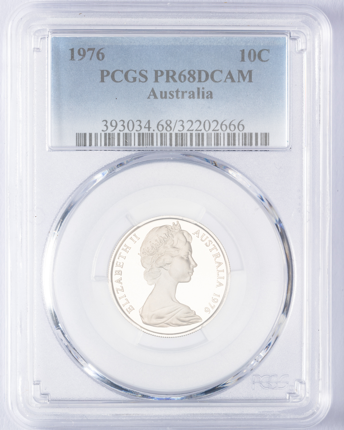 214 · Elizabeth II, Ten Cent, 1976, PCGS PR68DCAM