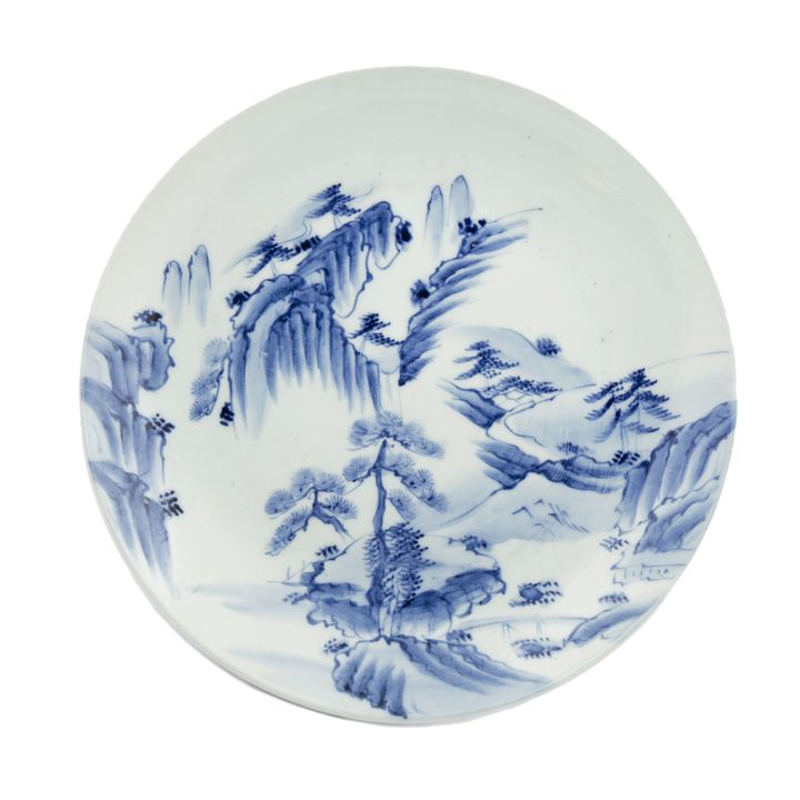 Talerz pejzażowy w stylu Ko-imari, Japonia, okres Meiji (1868-1912)