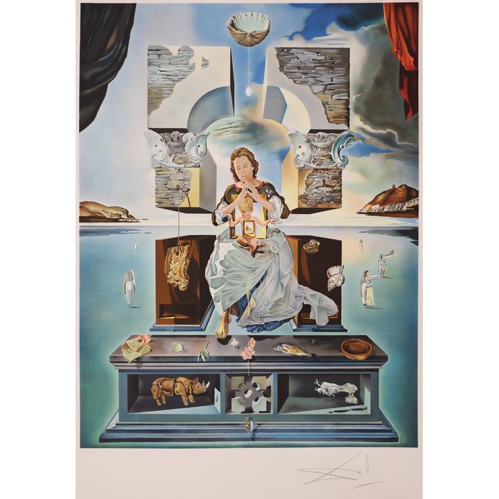 2pc After Salvador Dali ''The Madonna of Port Ligat'' S/N Lithographs