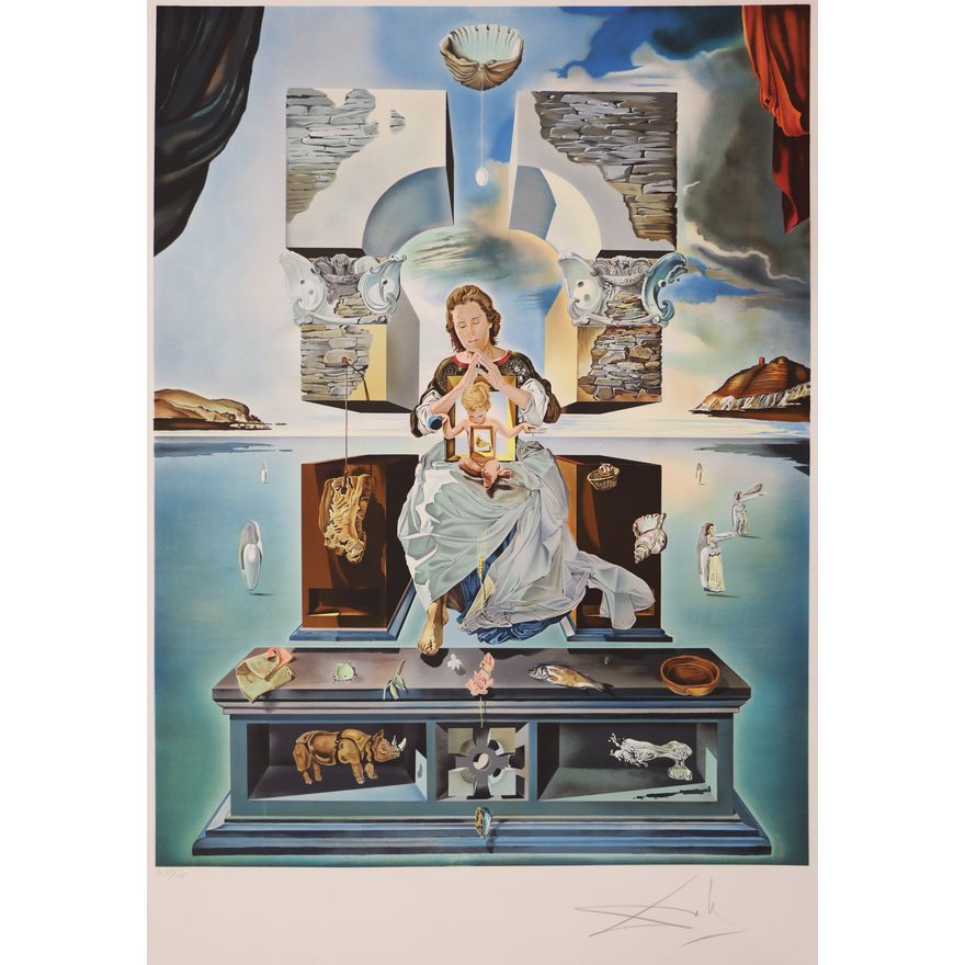 2pc After Salvador Dali ''The Madonna of Port Ligat'' S/N Lithographs