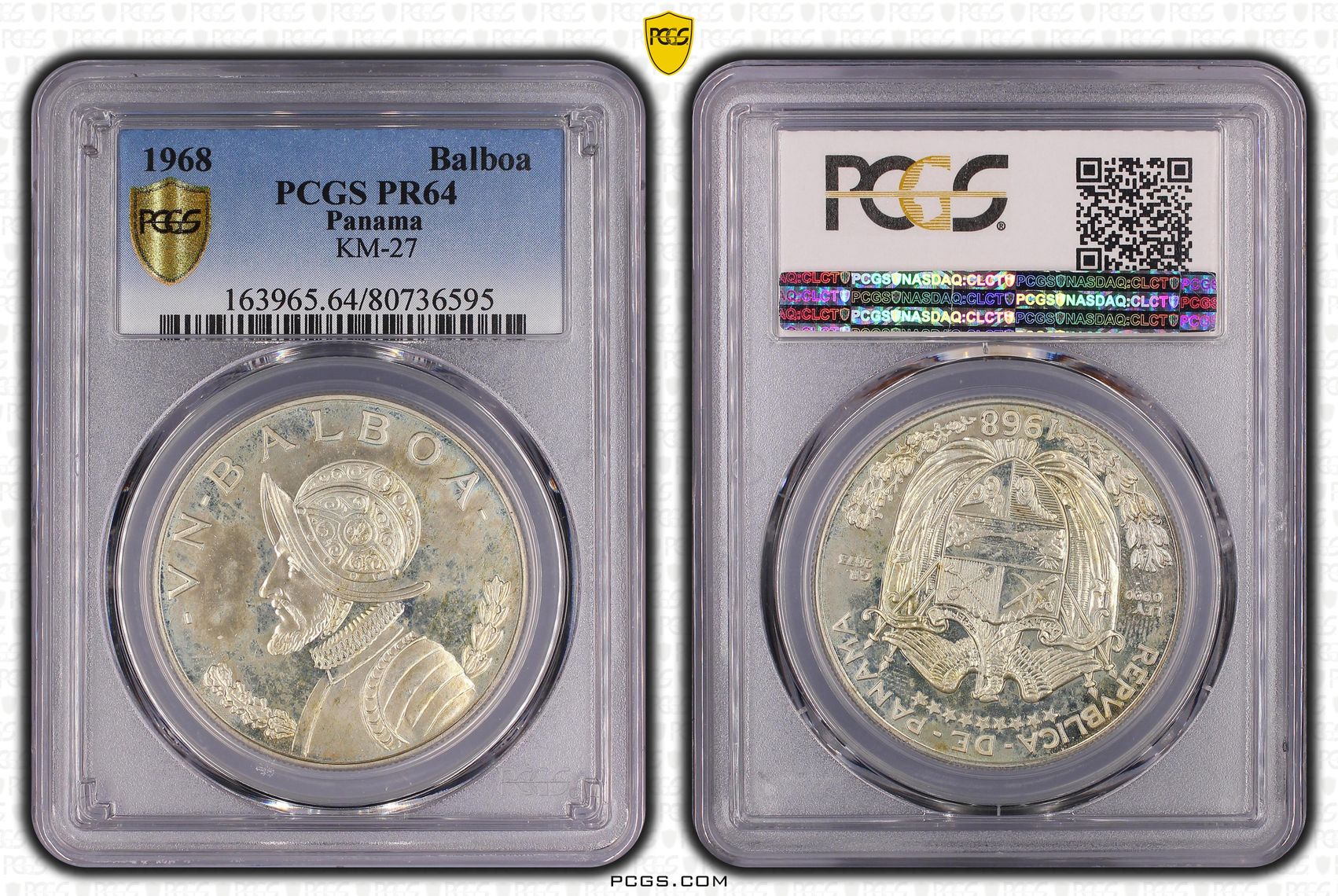 Panama, Balboa, 1968, PCGS PR64