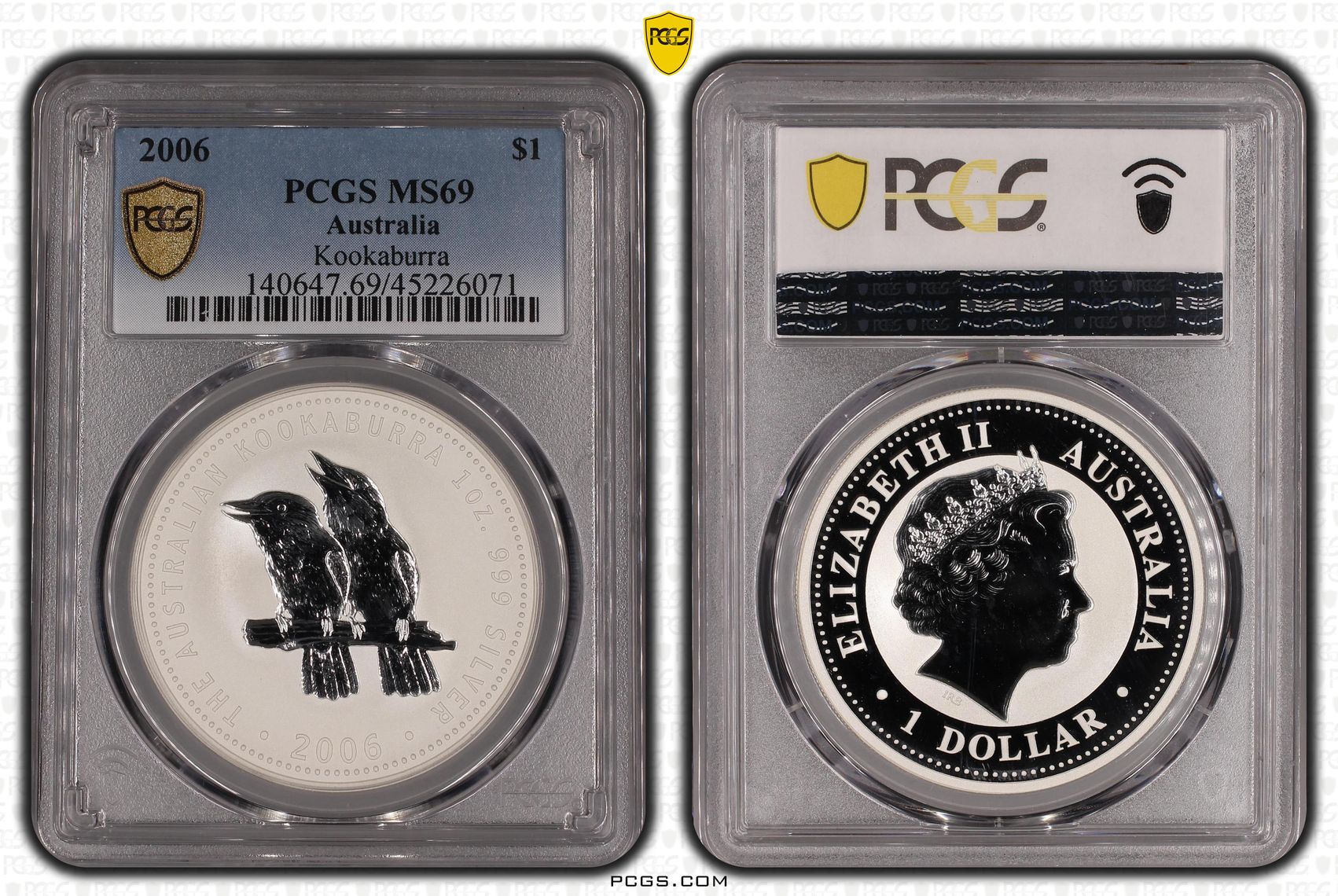 2006 Australia One Dollar, $1 Kookaburra PCGS - MS69 -071
