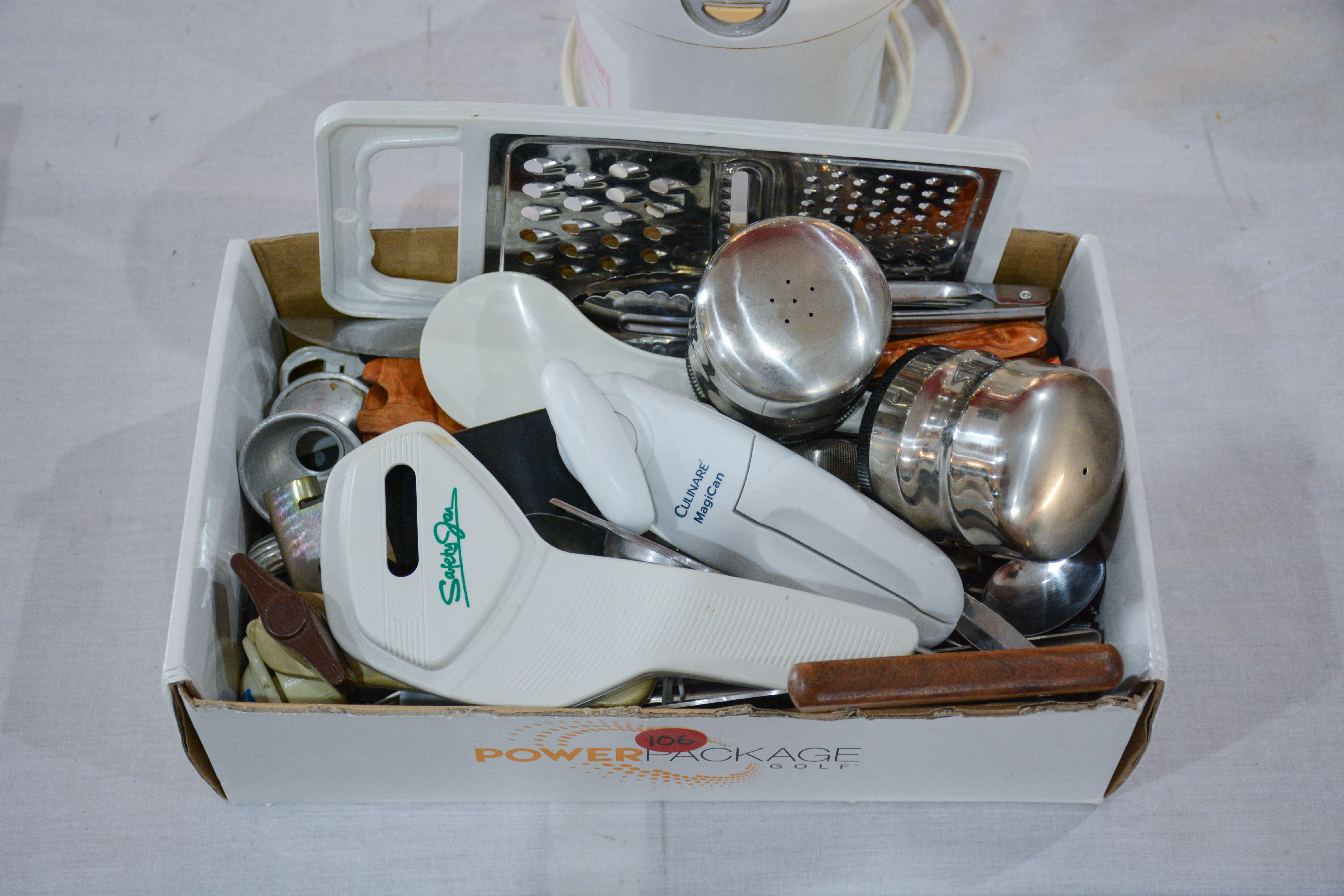 Box of Kitchen Utensils — sold at auction in New Zealand for $15