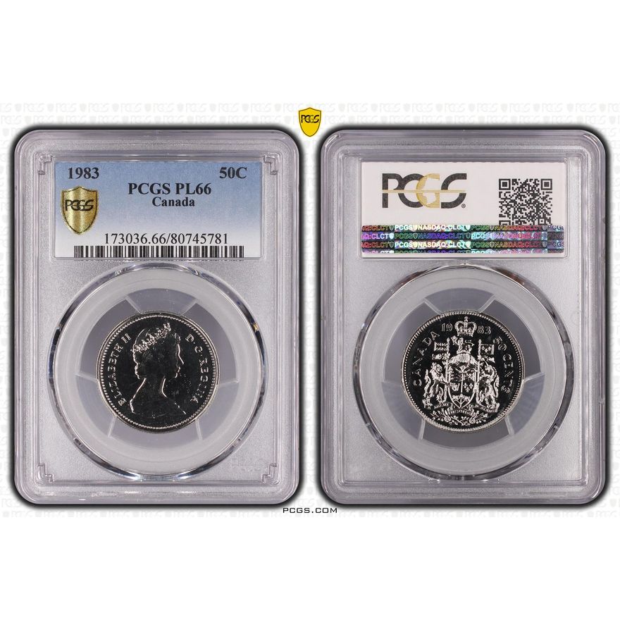 Canada, Fifty Cent, 1983, PCGS PL66