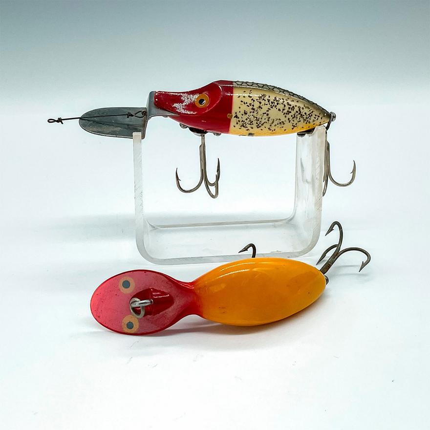 Pair of Early Heddon Lures, River Runt and Tadpolly Spook