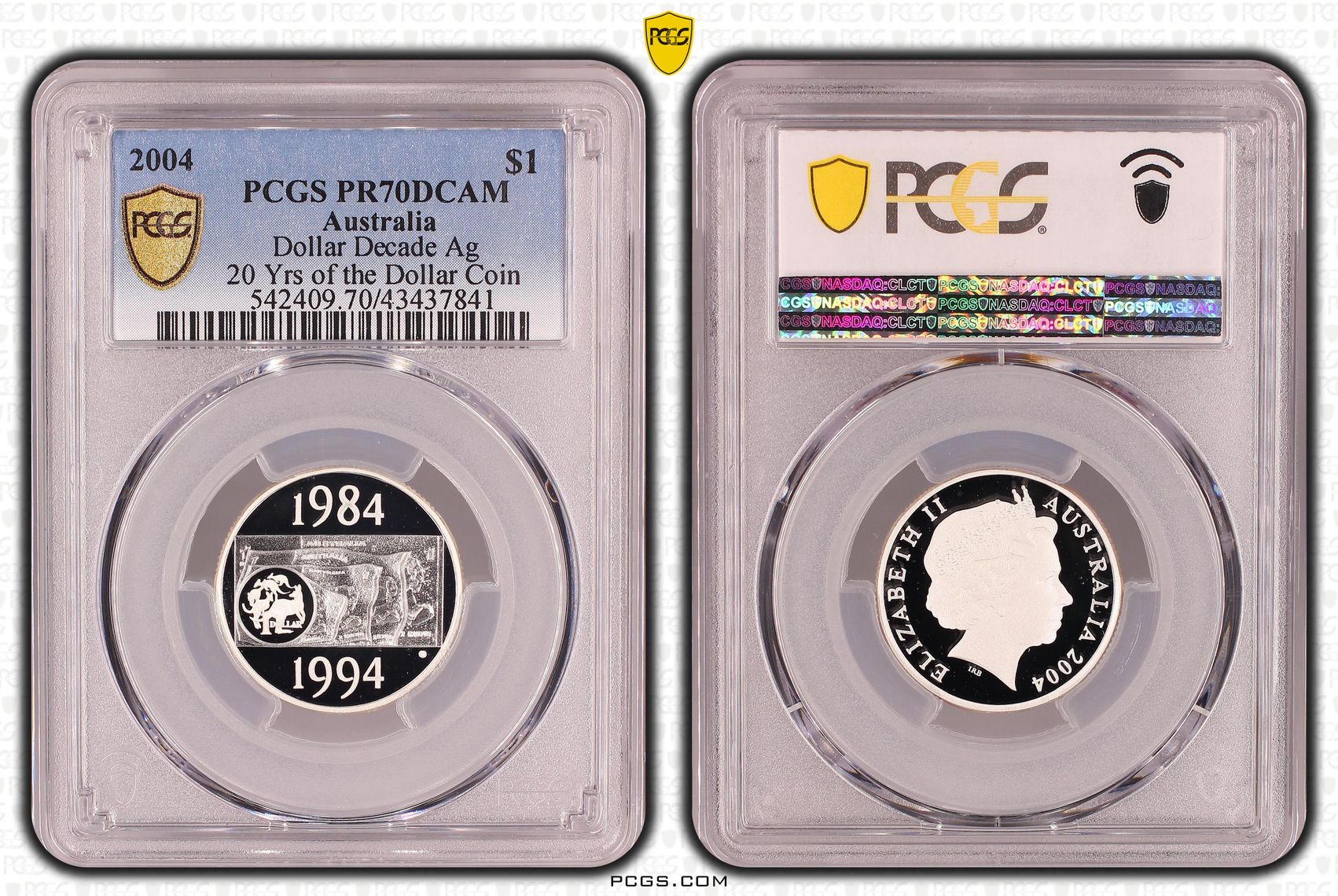 Elizabeth II, Silver, Dollar Decade, One Dollar, PR70DCAM , 2004 PCGS POP - 18/0