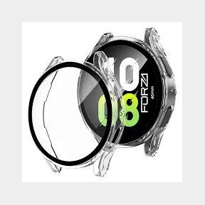 Hard Case and Glass Screen Protector for Samsung Galaxy Watch 4 - 40mm - Clear Bar 9902020517012-51748/8224 SN B2 (S7)