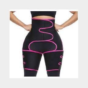 Adjustable Waist Band And Thigh Trimmer Body Shaper Weight Loss - Black - XL-51462/1782 CB3