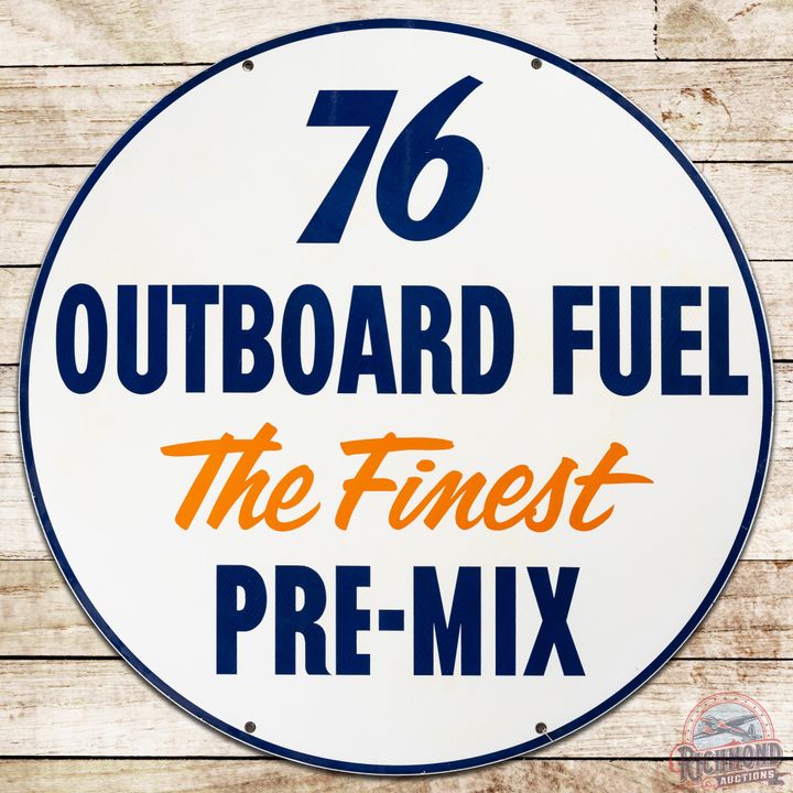 42" Union 76 Outboard Fuel "The Finest Pre-Mix" DSP Sign - 8.75 & 8.5