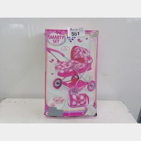 BAYER SMARTY DOLL'S PRAM SET WITH BAG AND ACCESSORIES - PINK
