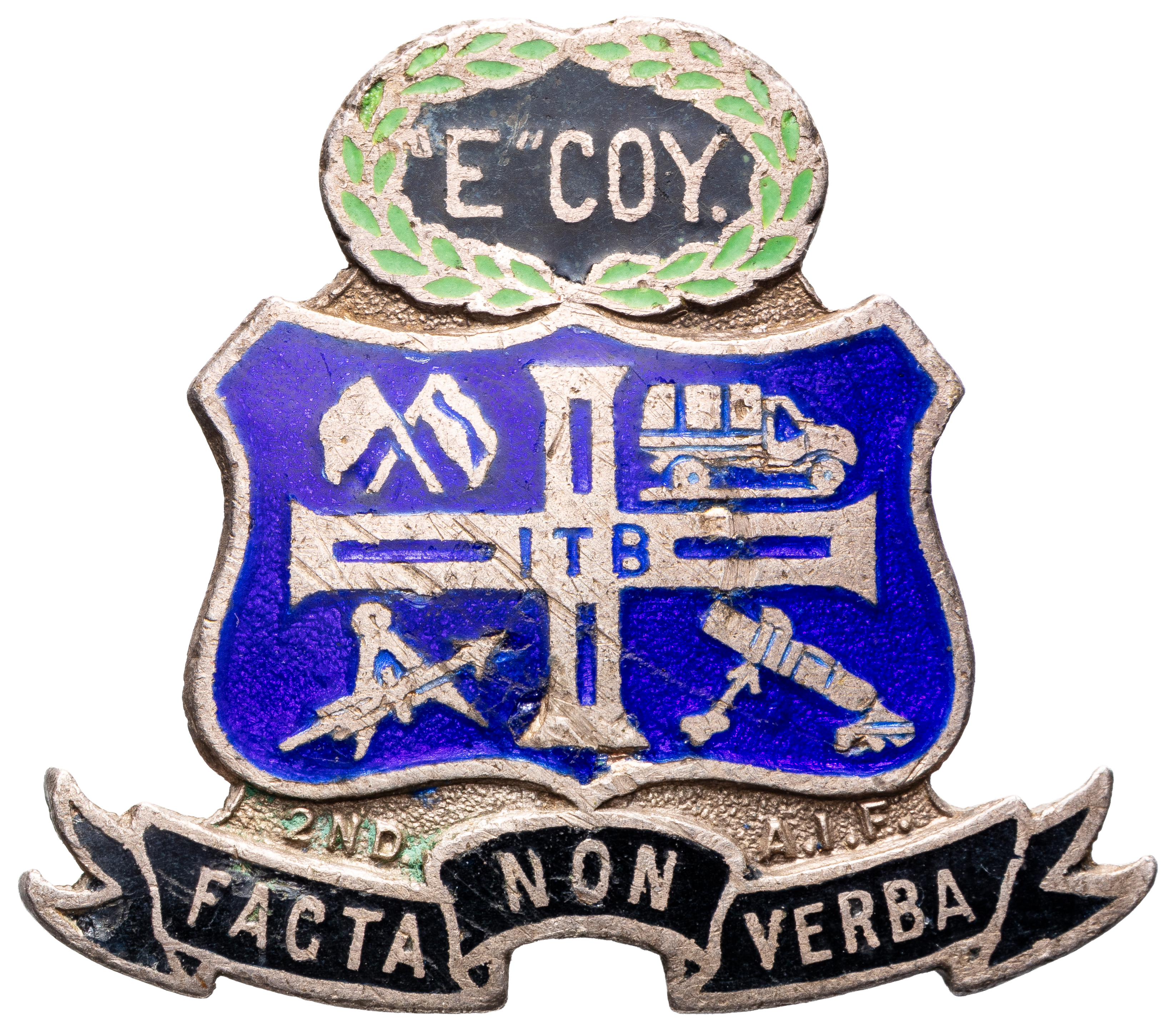E'Coy Itb 2nd A.I.F Badge, Wwii, Avf