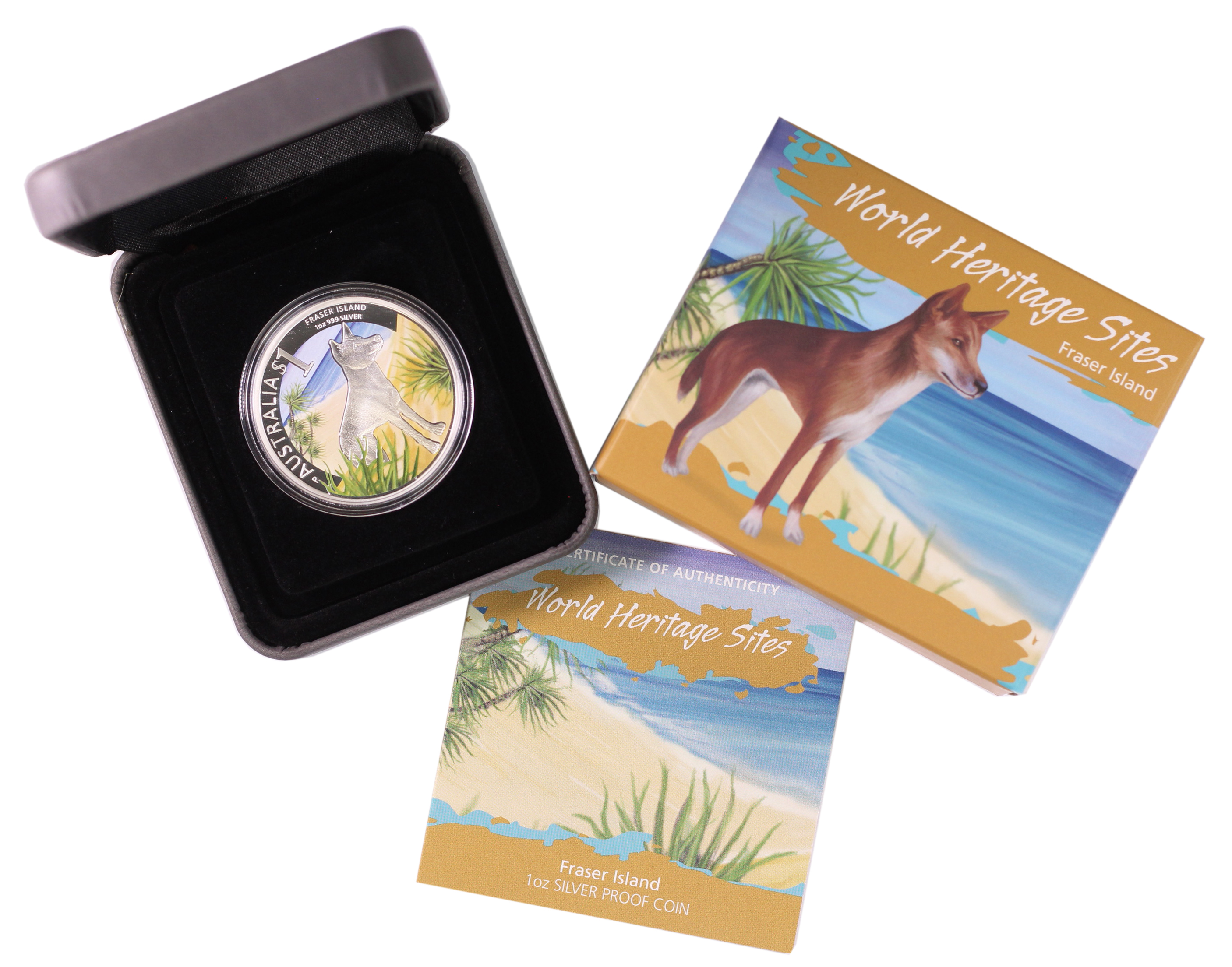 2013 Perth Mint World Heritage Sites 1oz Silver Proof Coin - Fraser Island