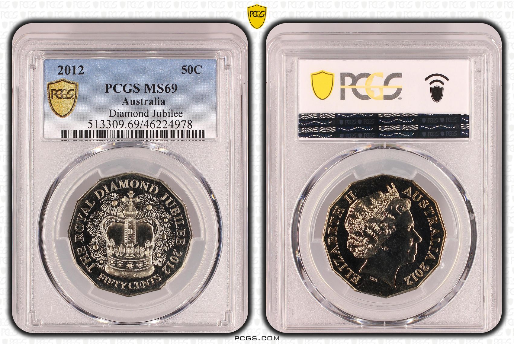 Diamond Jubilee, Fifty Cent, 2012, PCGS MS69
