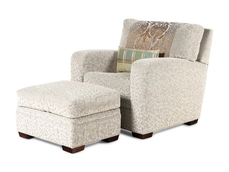 A Brunschwig & Fils Armchair and Ottoman