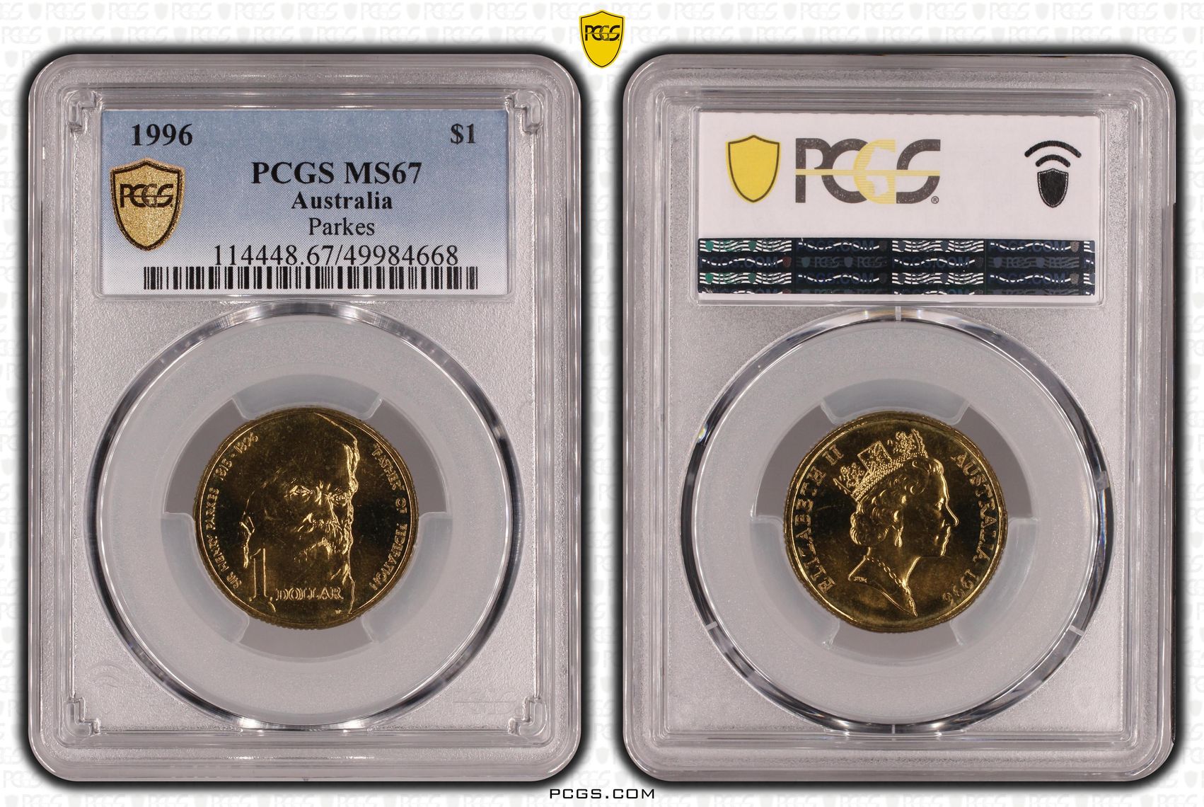 191 · Parkes , One Dollar, 1996, PCGS MS67
