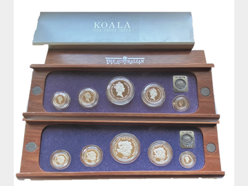 1989 AUSTRALIAN KOALA PLATINUM 5-COIN PROOF SET