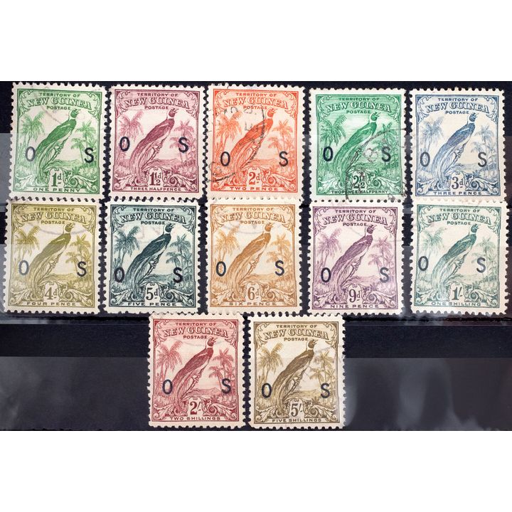 New Guinea, Undated Birds Official Overprint OS, 1932, Good