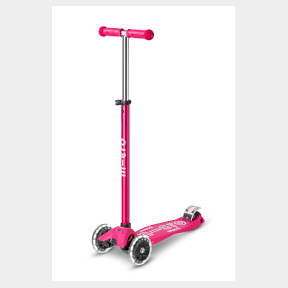Kids Adjustable Height Scooter With LED Wheels - Pink - 3 years - bar -9902056278154- 51736/773 - B3- B3