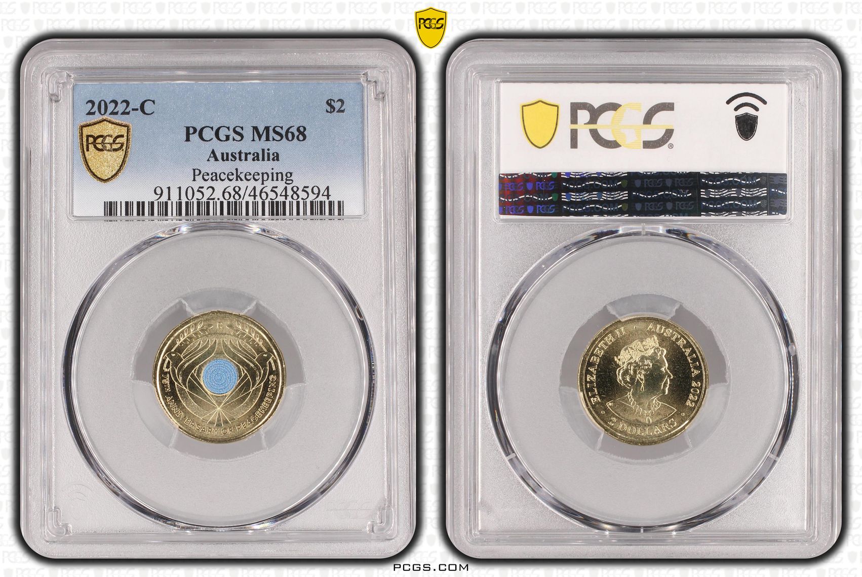 Elizabeth II, Peacekeeping, Two Dollar, 2022-C, PCGS MS68