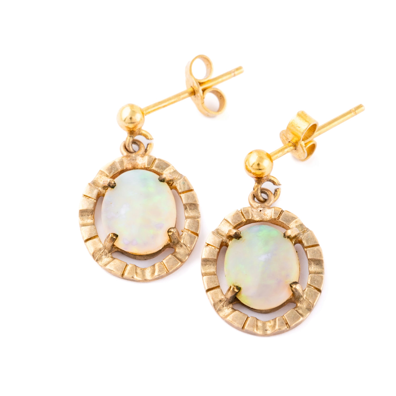 122 · Opal Earrings 9ct Gold