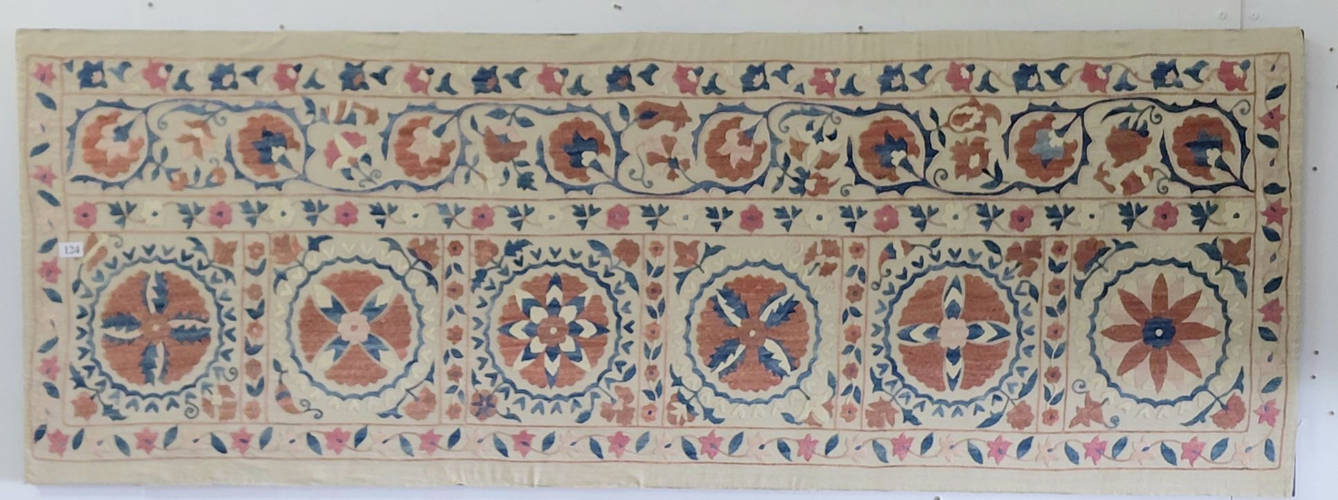 124 · UZBEKISTAN EMBROIDERED SILK ARTWORK