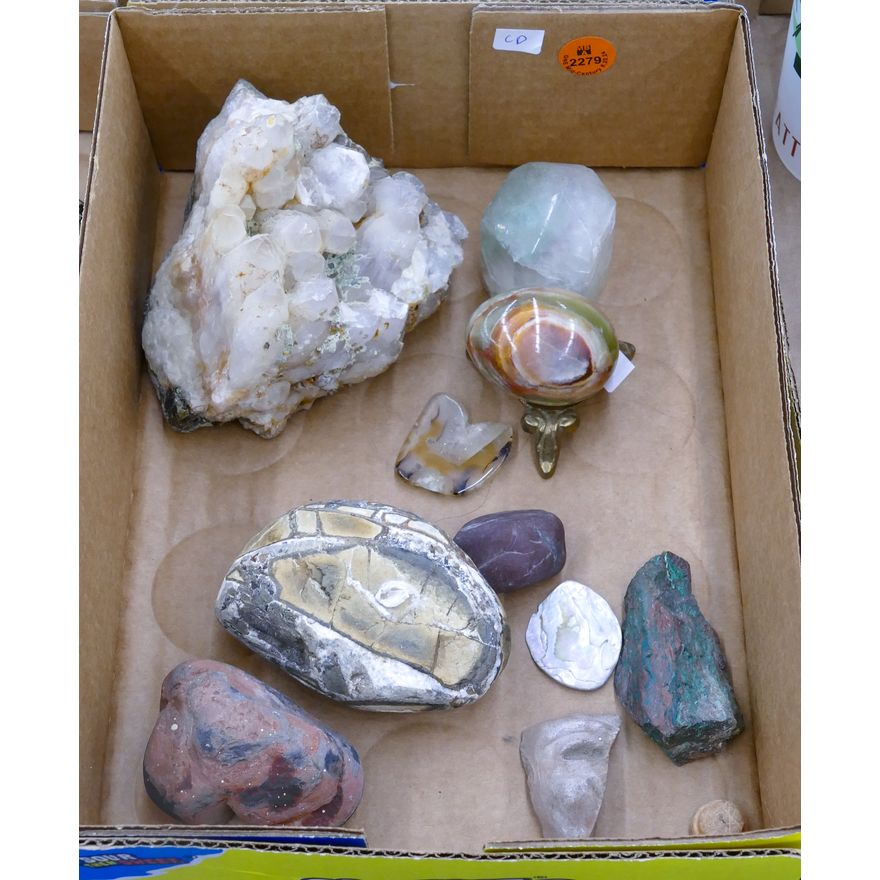 Box Natural Mineral Stone Specimens