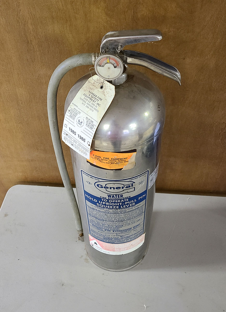 1970's Stainless Steel General Fire Extinguisher - Water Model WS