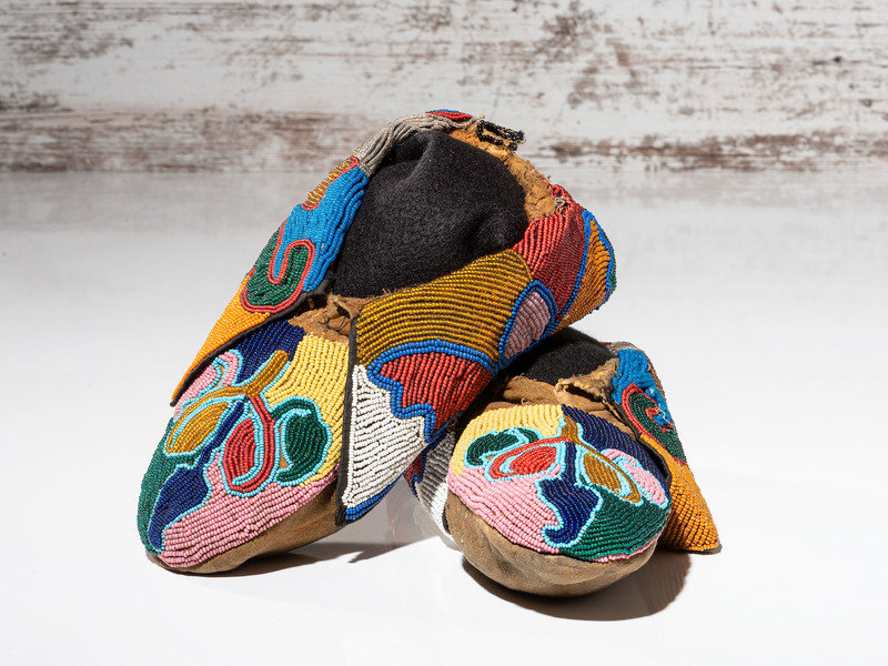 Prairie Beaded Hide Moccasins
